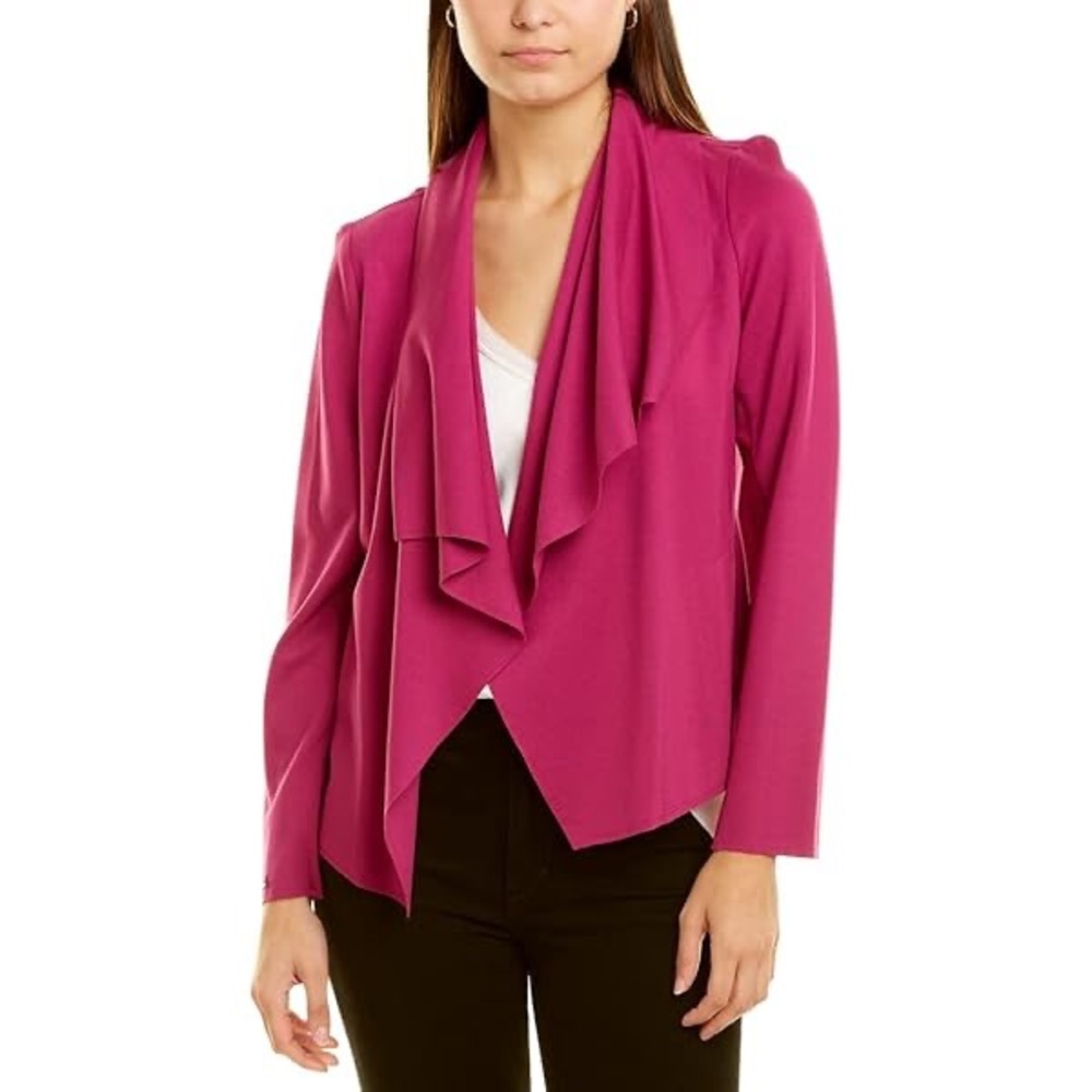 Anne Klein Serenity Drape Front Jacket - Elderberry (M)